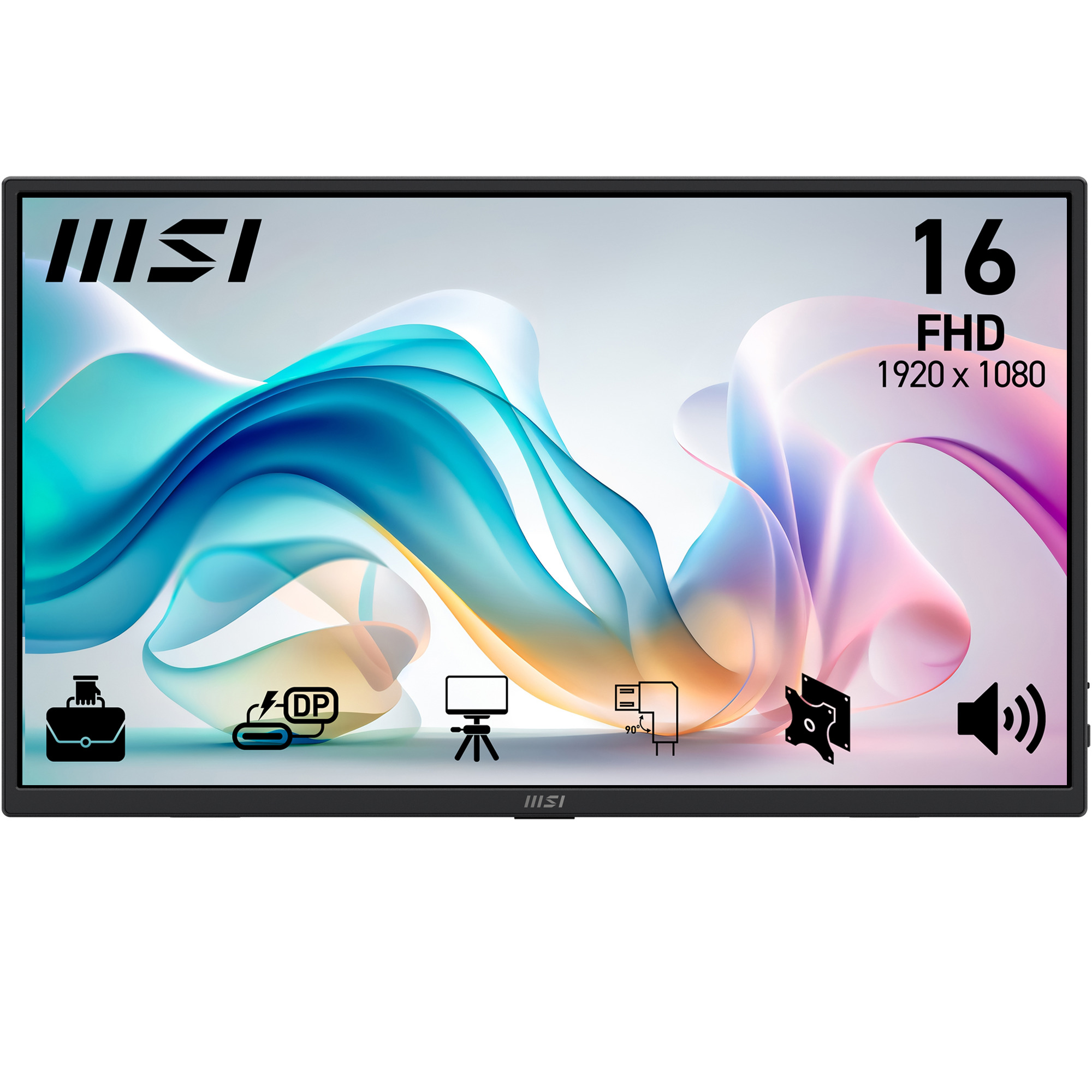 Moniteur professionnel MSI PRO MP165 E6 16" FHD IPS 60 Hz 4 ms (GtG)