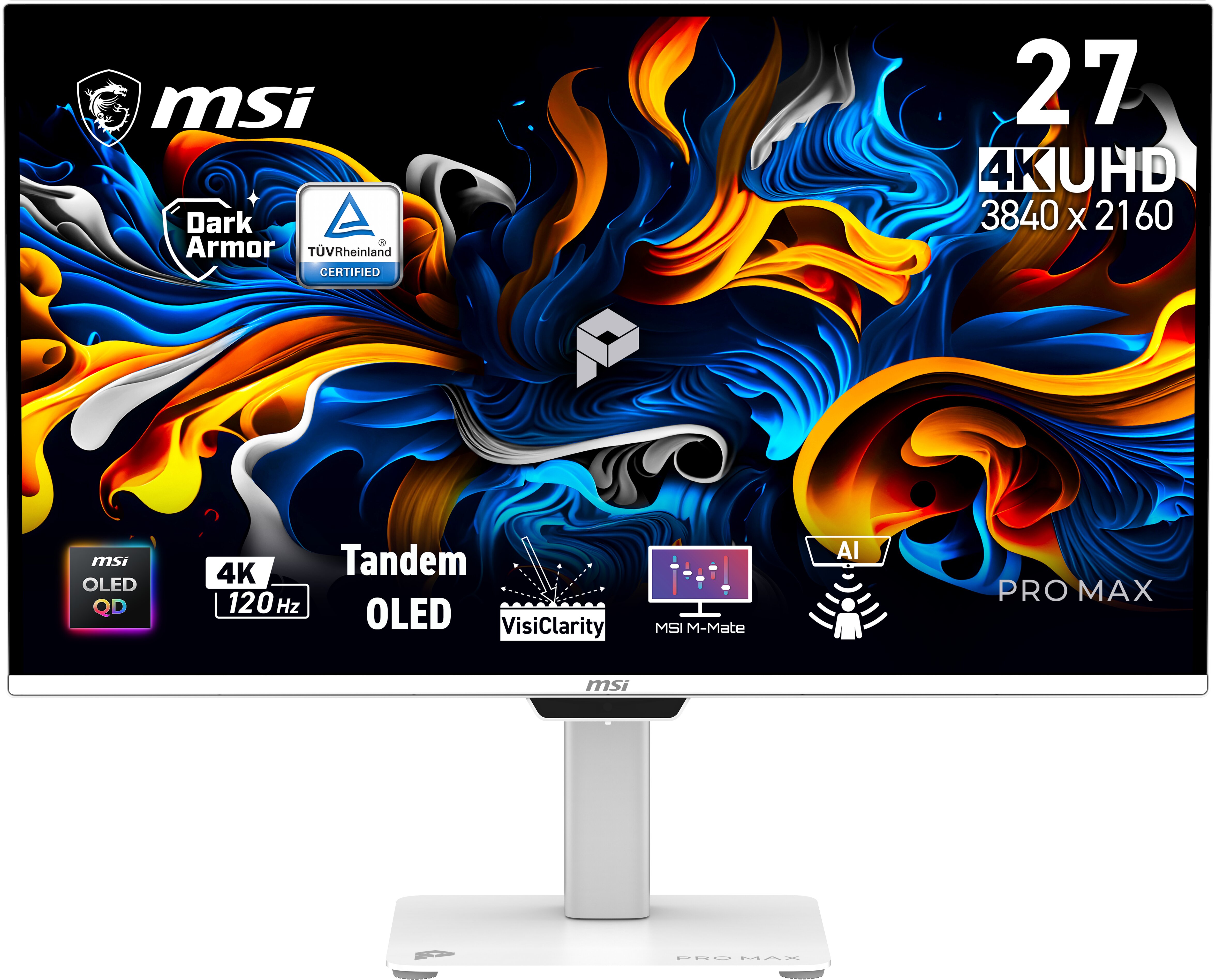 MSI PRO MAX 26.5 po 3840 x 2160 UHD QD-OLED 120Hz Moniteur
