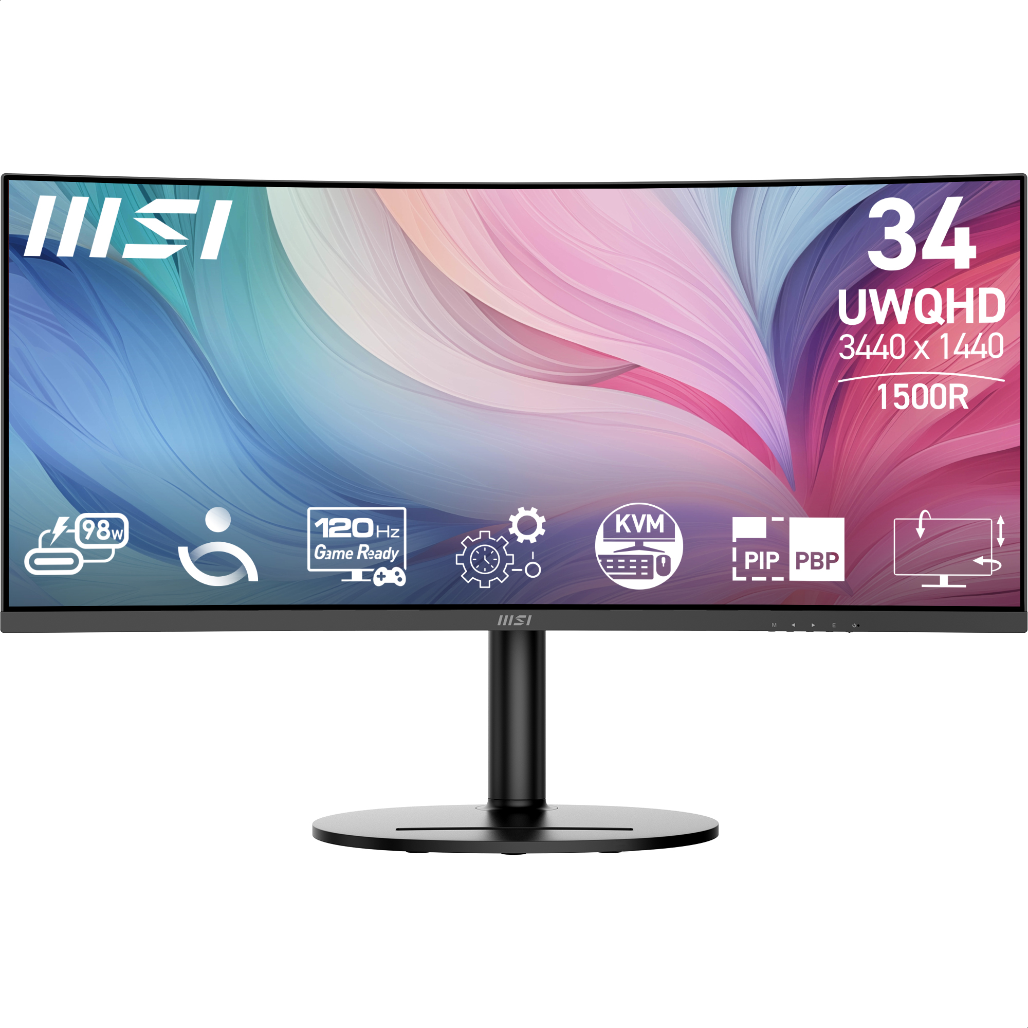 MSI Modern MD342CQP 34" UWQHD Curved VA 120Hz 1ms Office Monitor