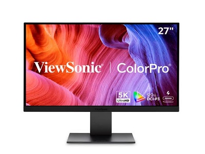 MONITEUR IPS VIEWSONIC COLORPRO 5K 27 PO AVEC THUNDERBOLT 4 100 W, USB C ET GAMUT DE COULEURS DCI-P3
