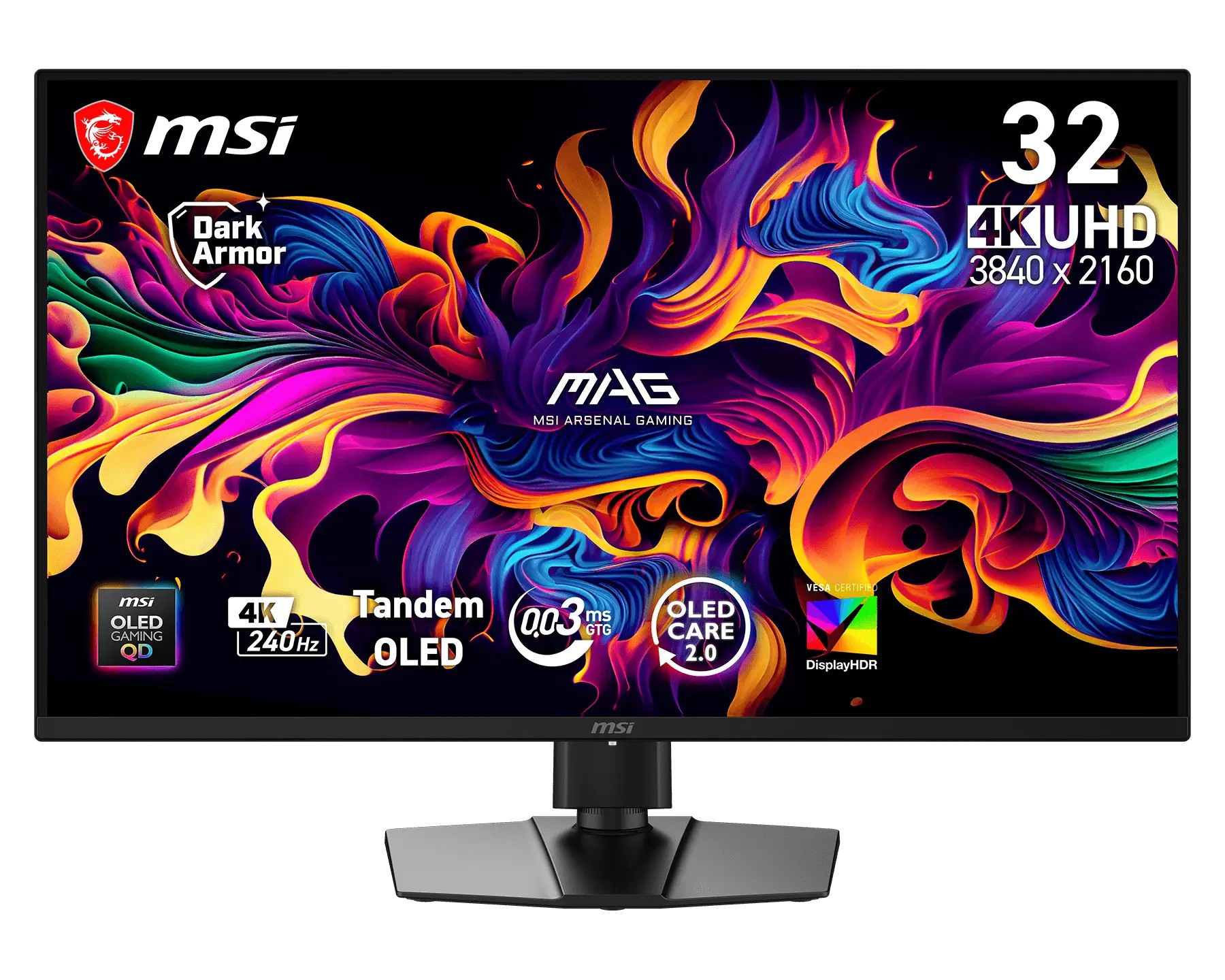 MSI MAG 31.5" 3840 x 2160 UHD QD-OLED 240Hz Gaming Monitor