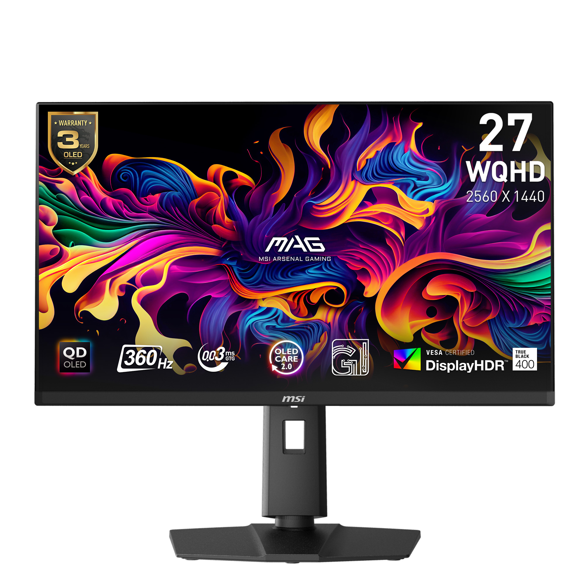 MSI MAG 271QPX QD-OLED 27" 16:9 QHD, 360Hz 0.03ms Monitor(Open Box)