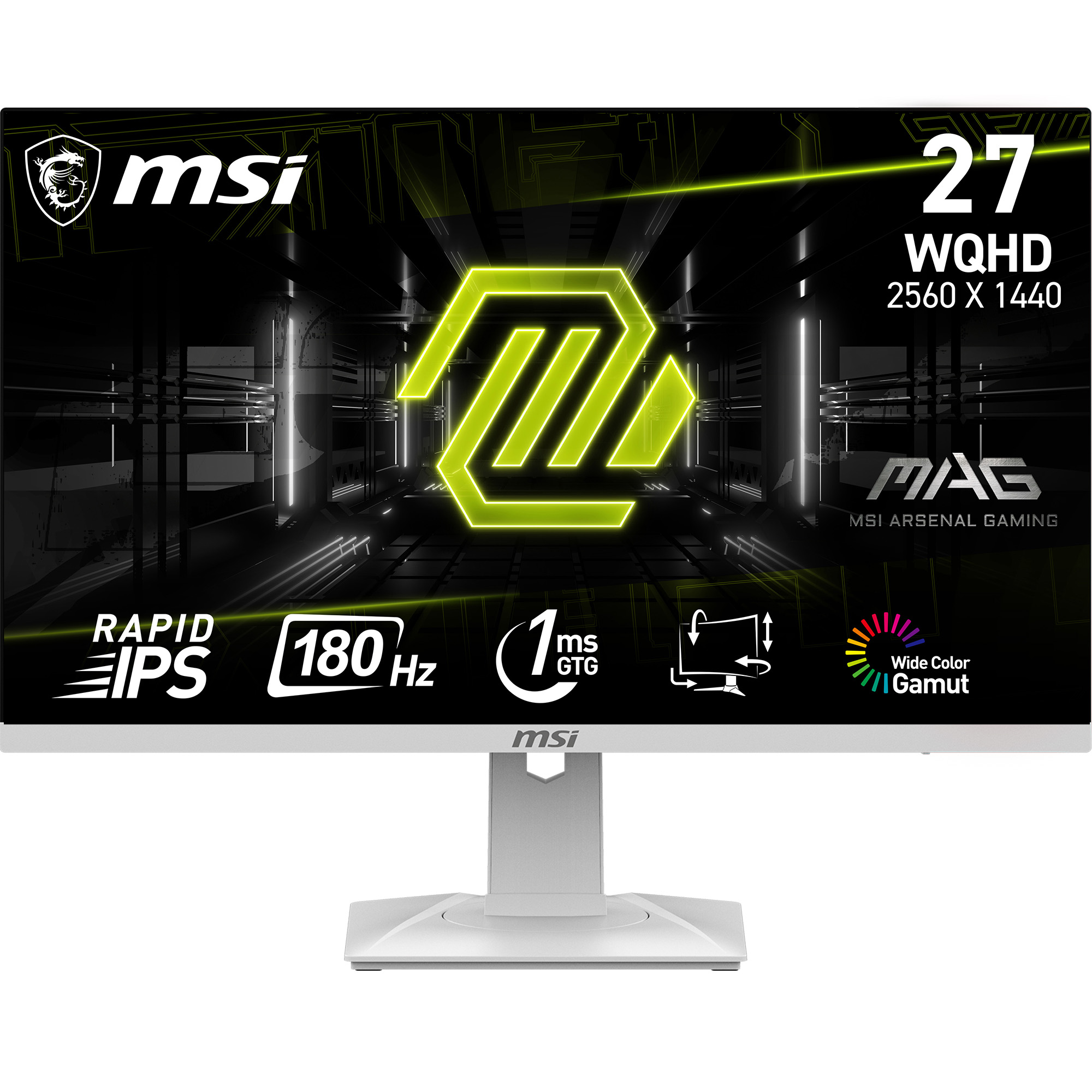 MSI MAG 274QRFW 27" 16:9 Rapid IPS Monitor 180Hz QHD Gaming Monitor(Open Box)