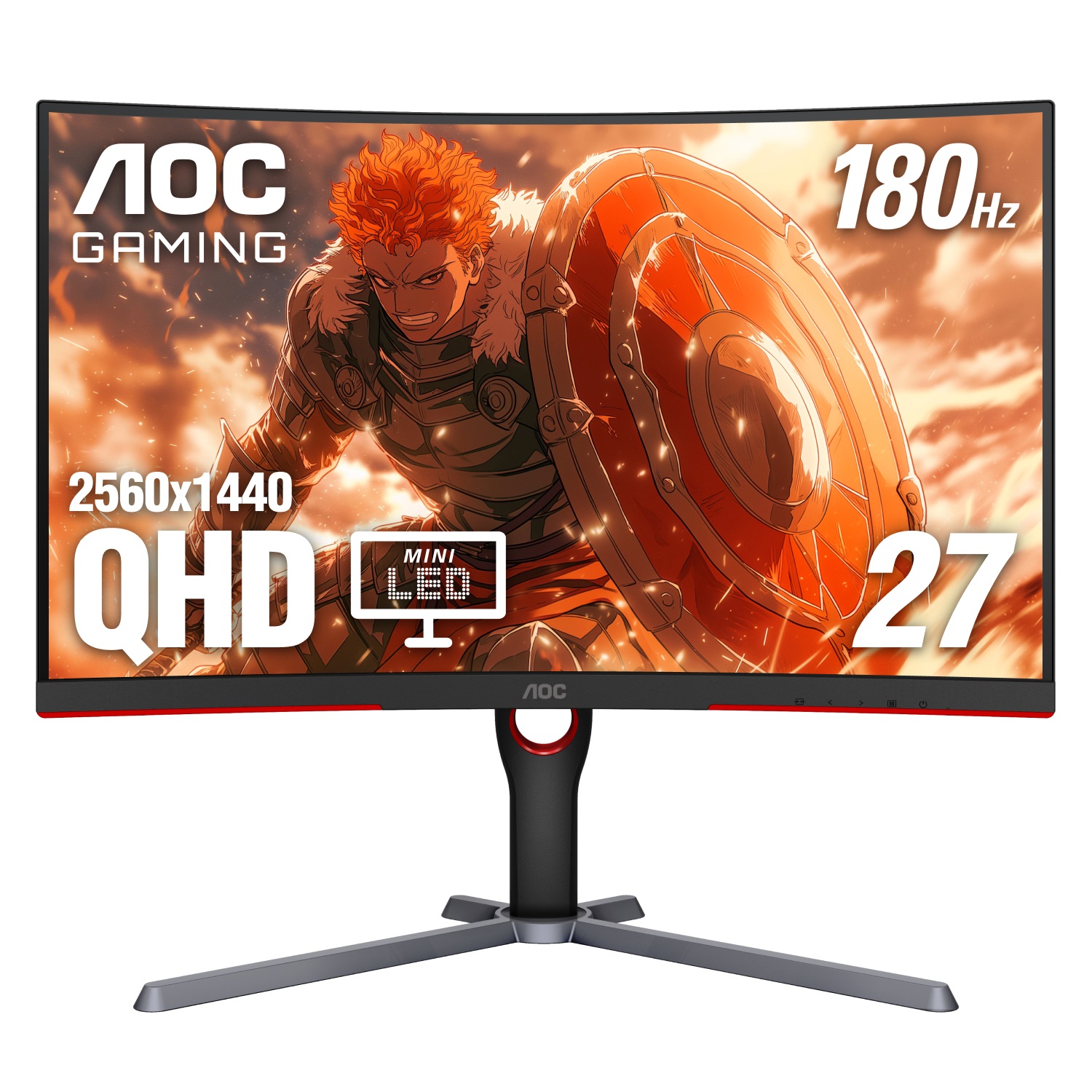 AOC 27" QHD 2560x1440 Mini LED 180Hz 1ms (GtG) Moniteur de jeu