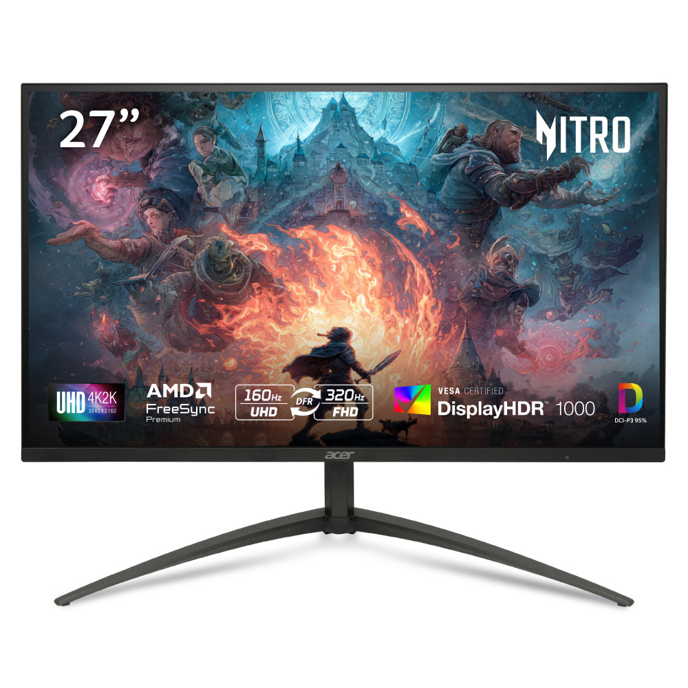 Acer Nitro Mini LED XV275K 27" UHD 4K 160Hz Gaming Monitor