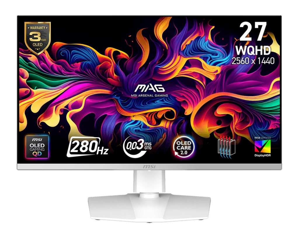 MSI MAG 26.5 po 2560 x 1440 QHD QD-OLED 280Hz de jeu Moniteur