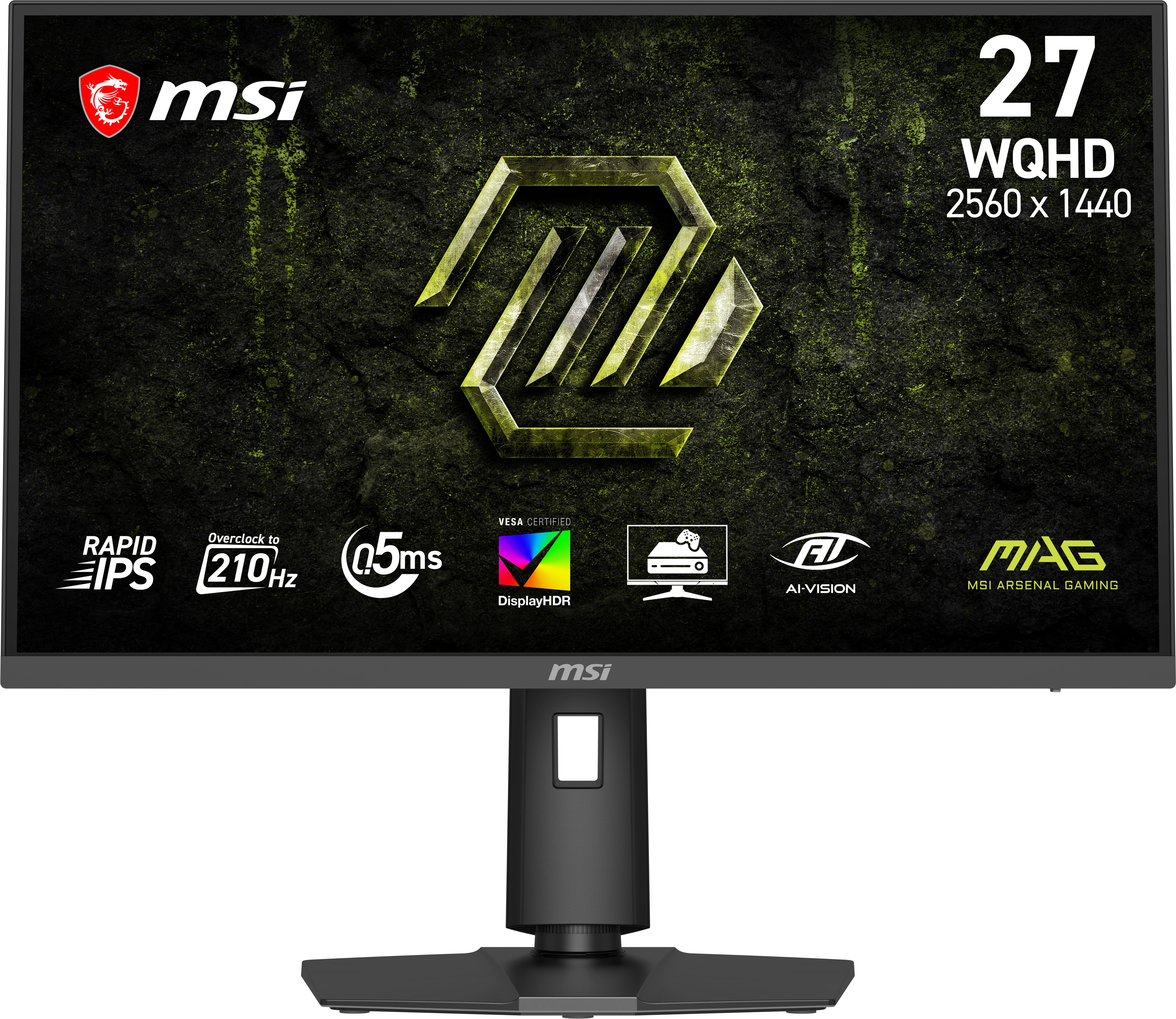 MSI MAG 27" 2560 x 1440 QHD Rapid IPS 210Hz Gaming Monitor