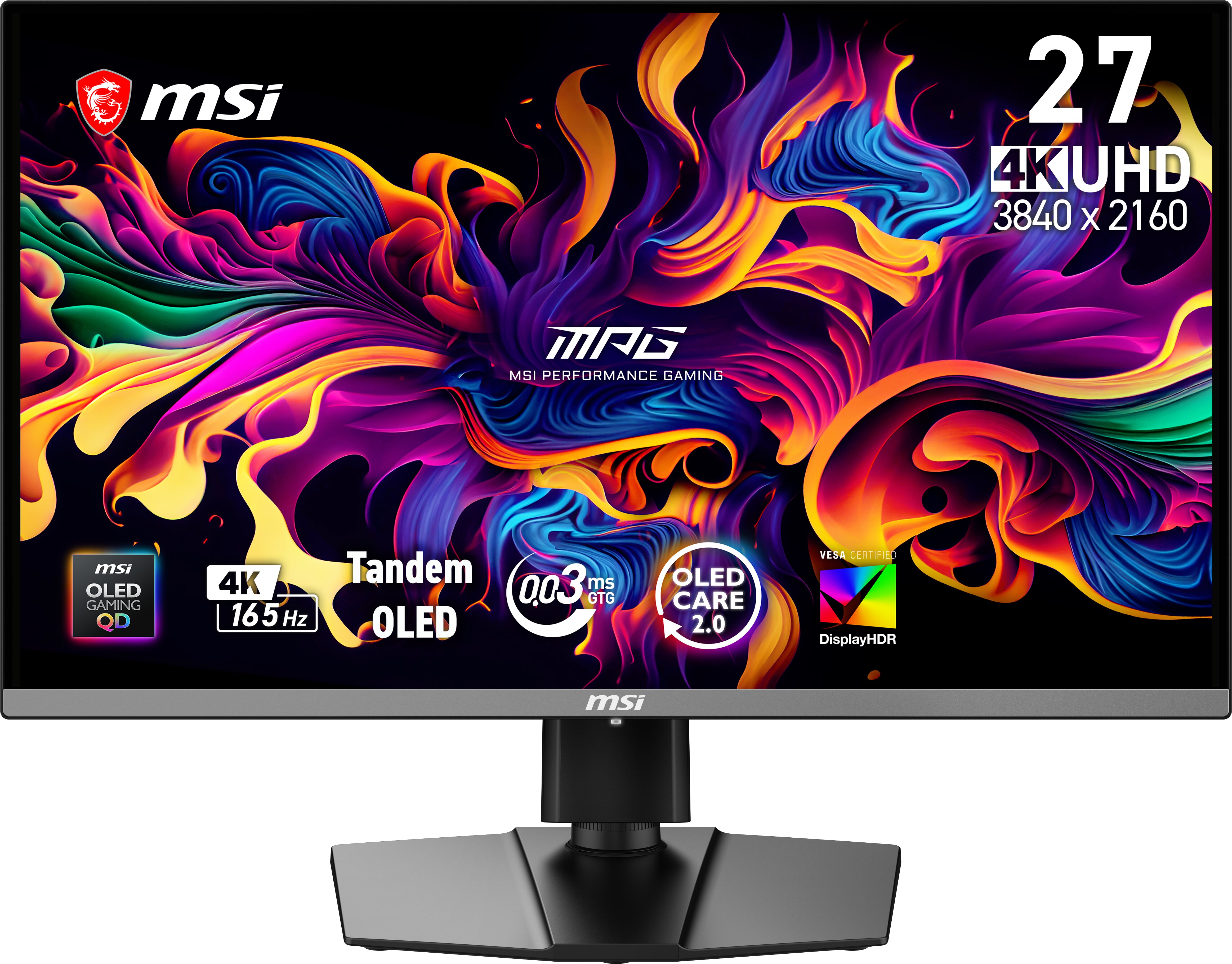 MSI MAG 26.5 po 3840 x 2160 UHD QD-OLED 165Hz de jeu Moniteur