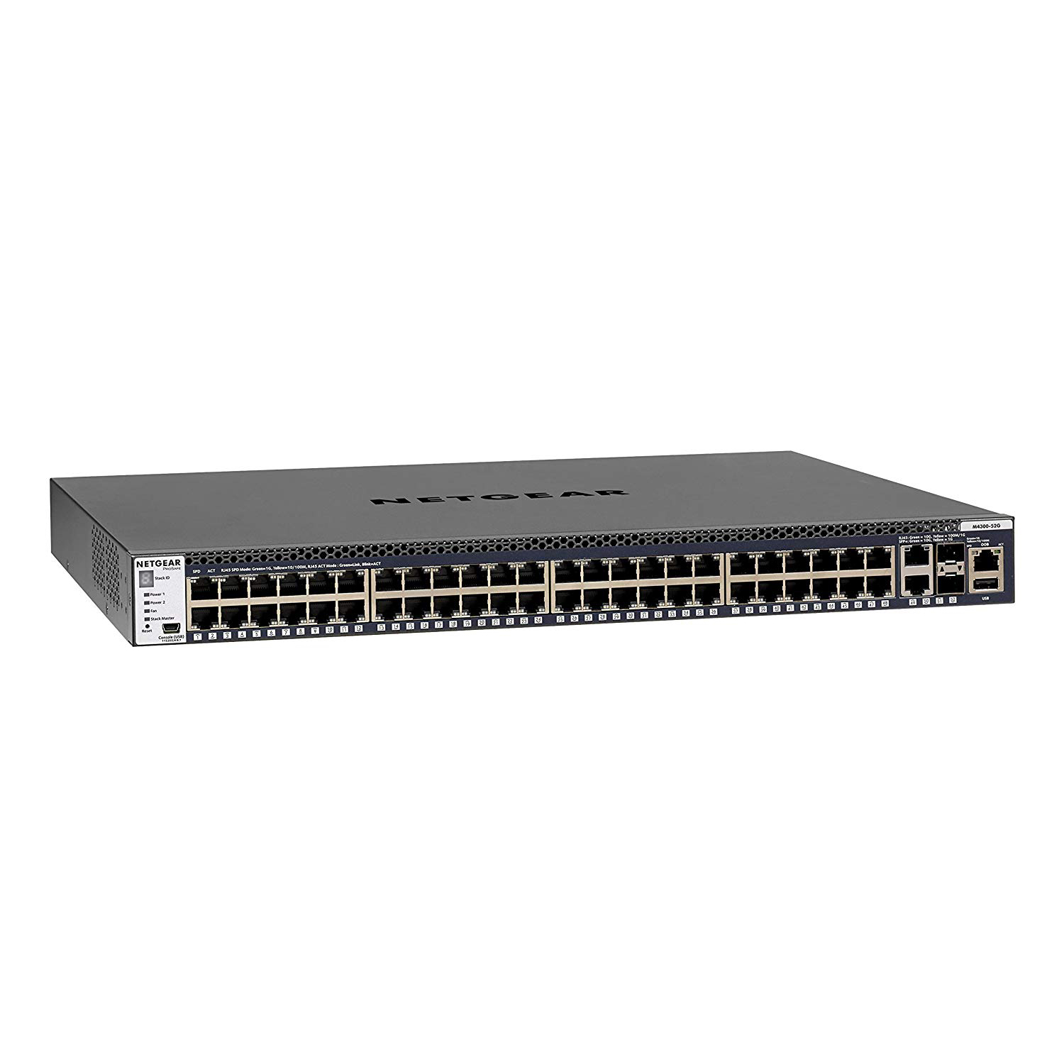 NETGEAR (GSM4352S-100NES) Switch administrable empilable 48x1G avec 2x10GBASE-T et 2xSFP+