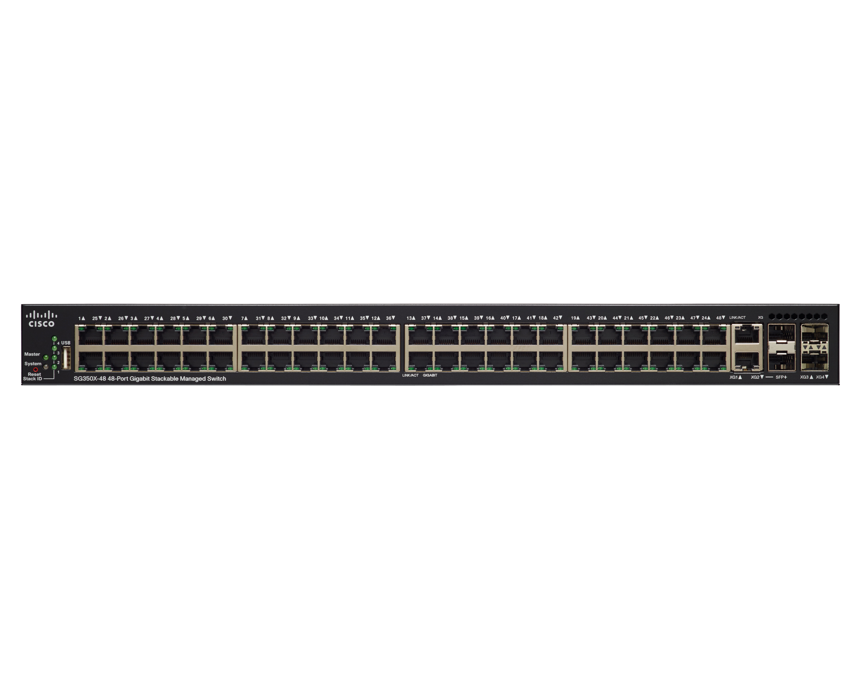 Cisco SG350X-48MP 48-Port Gigabit PoE Stackable Managed Switch