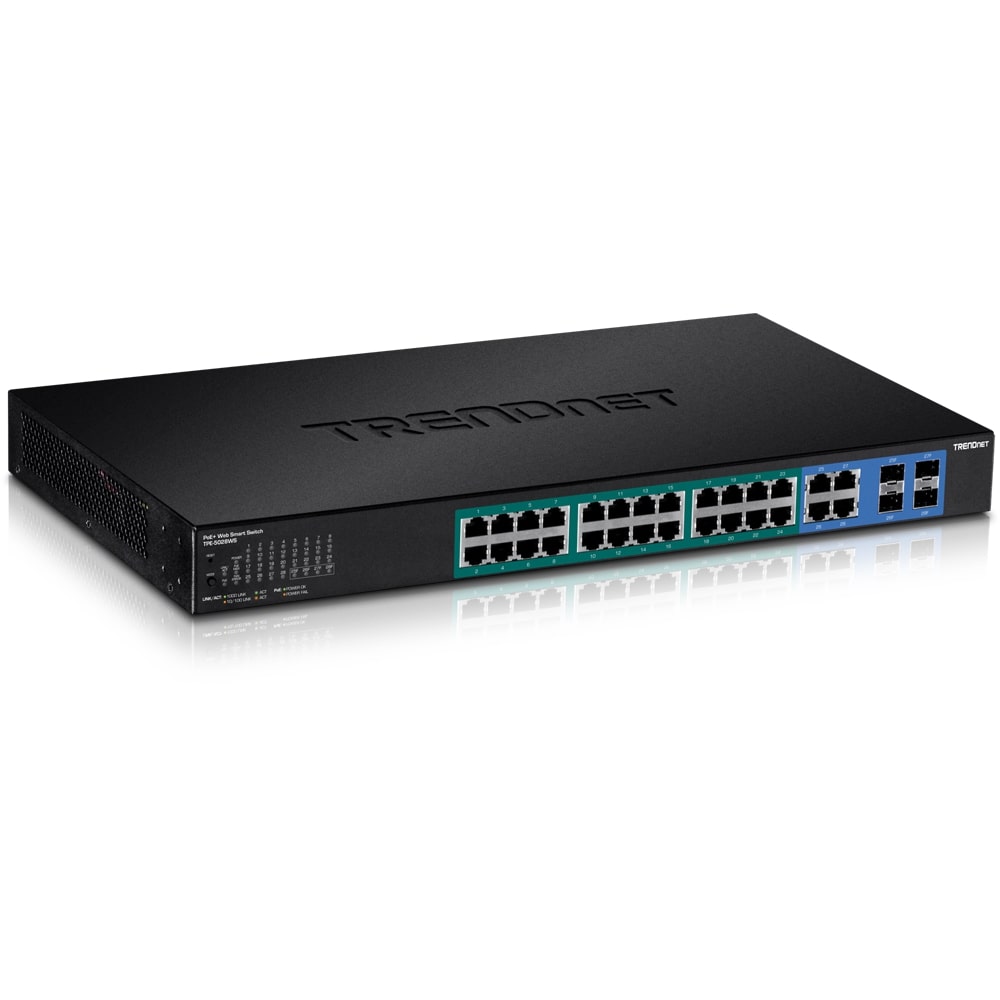 TRENDnet (TPE-5028WS) Commutateur Web intelligent PoE+ Gigabit à 28 ports (370 W)