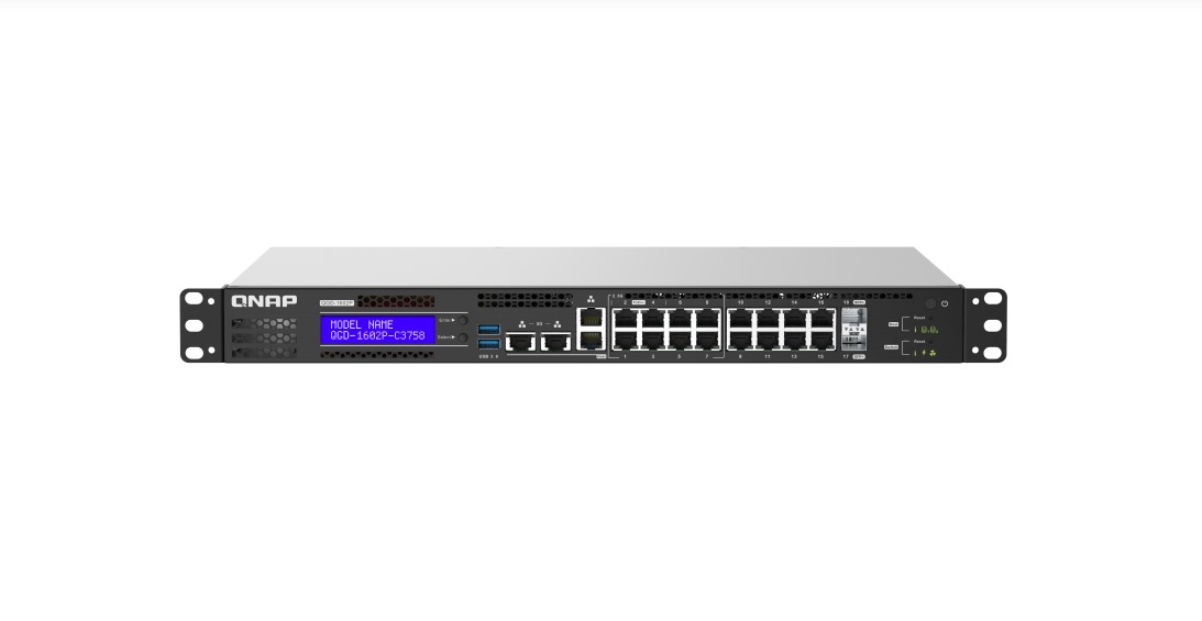 QNAP (QGD-1602P-C3758) 8 ports PoE 2,5 GbE (4 ports IEEE 803.3bt PoE ++ alimentation 90 W, 4 ports 803.3at PoE ++ alimentati...