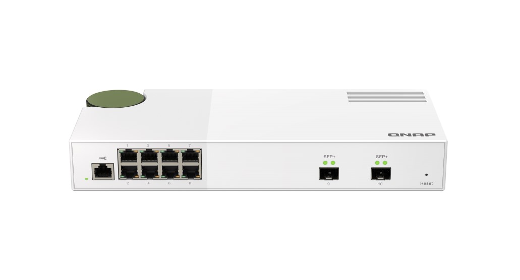 QNAP (QSW-M2108-2S) Management Switch, 8 port 2.5Gbps, 2 port 10Gbps SFP+. Easy management with web browser.