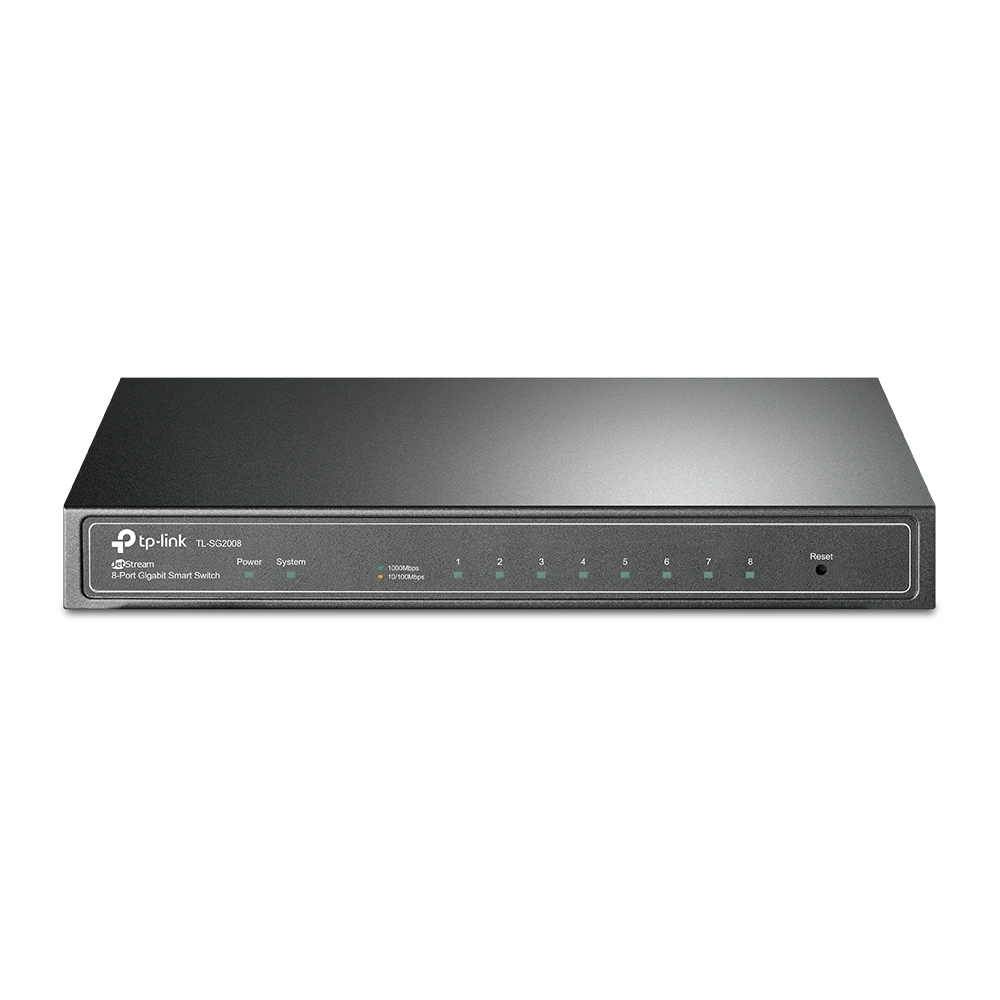 TP-Link (TL-SG2008 V3) JetStream 8-Port Gigabit Smart Switch. 8× gigabit RJ45 ports. Centralized Management: Cloud access and O