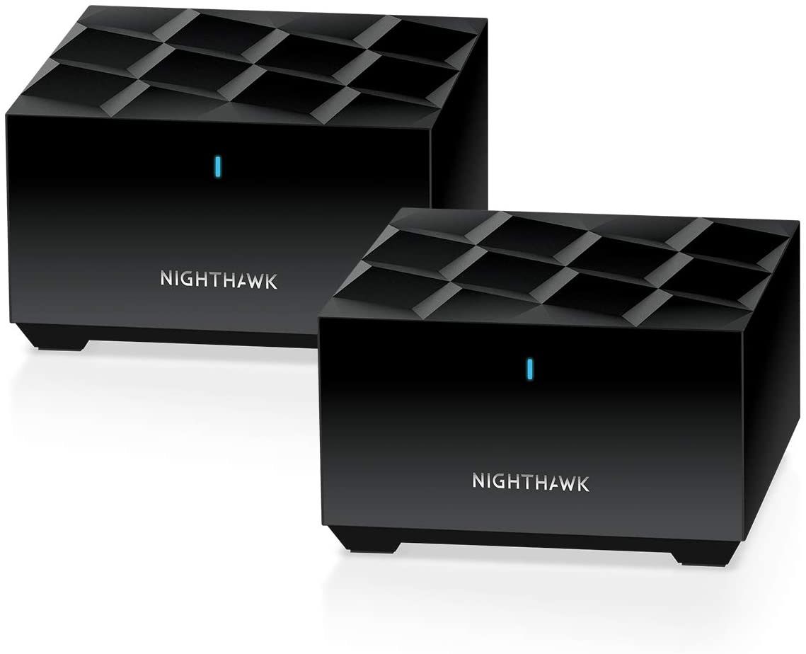 NETGEAR (MK62-100CNS) Nighthawk Whole Home Mesh Wi-Fi 6 System (MK62)  2PK- AX1800 Router with 1 Satellite Extender, Coverage u