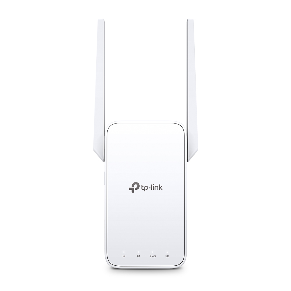 TP-Link (RE315) AC1200 Mesh Wi-Fi Range Extender. 2.4 GHz (300 Mbps) and 5 GHz (867 Mbps) dual-band Wi-Fi connection. 1 x 10/10