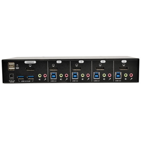 Tripp Lite - Commutateur KVM Displayport à 4 ports avec audio, câbles et concentrateur USB 3.0 SuperSpeed