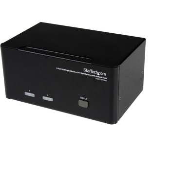 Commutateur KVM USB DVI à 2 ports triple moniteur STARTECH