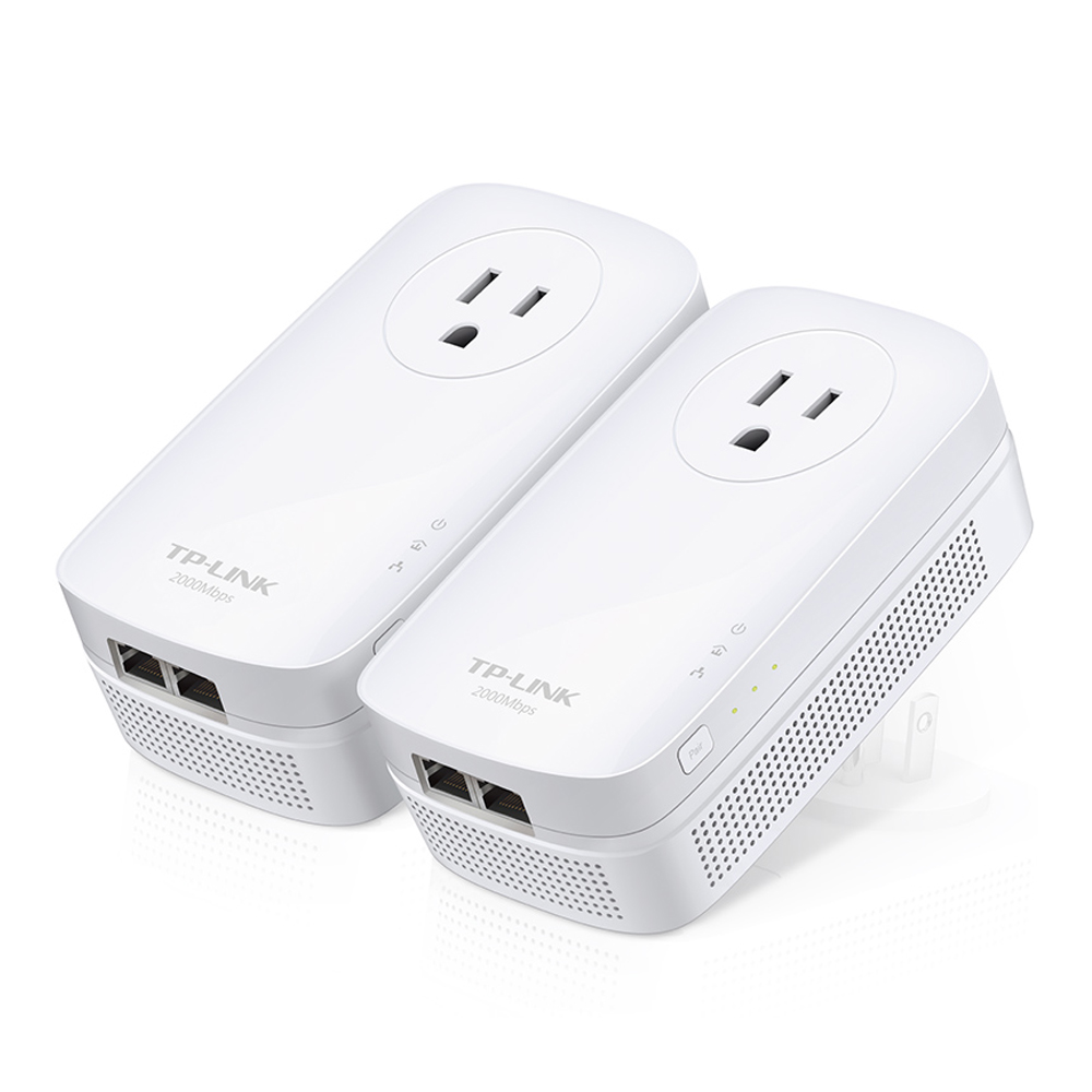 TP-Link AV2000 2-Port Gigabit Passthrough Powerline Starter Kit