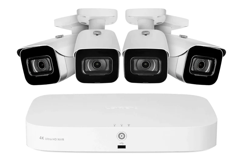 Lorex 4K 16-Camera Capable (8 Wired + 8 Fusion Wi-Fi) 2TB NVR System with 4 Bullet Cameras