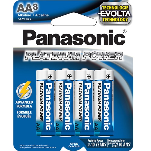 PANASONIC Platinum Power AA Alkaline Battery 8 Pack