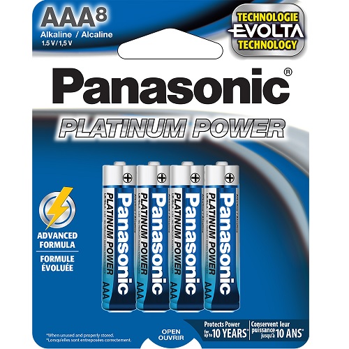 PANASONIC Platinum Power AAA Alkaline Battery 8 Pack