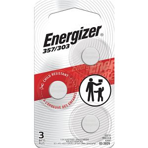 ENERGIZER 357/303 1.5V Silver-Oxide Button Cell Battery 3 Pack