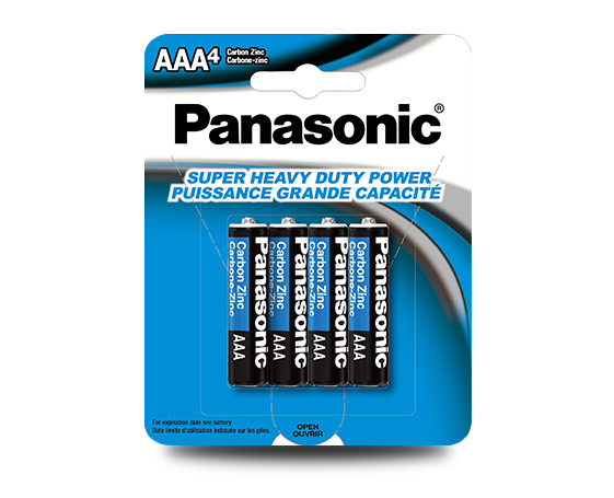 PANASONIC - Pack de 4 piles AAA au carbone-zinc (UM4NPA4BCA)