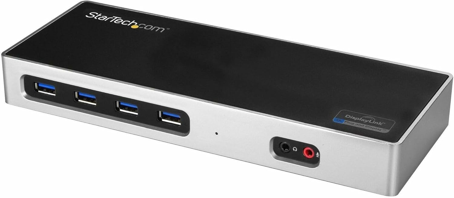 StarTech USB-C & USB-A Dock, Dual Monitor 4K 60Hz Dock