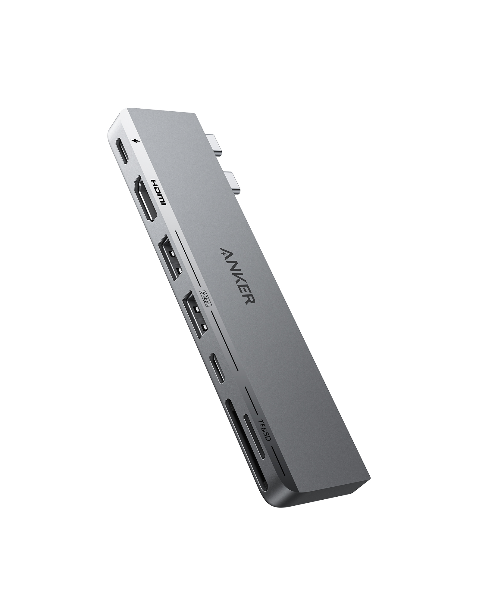 Anker 547 USB-C Hub (7-in-2, for MacBook), Compatible with Thunderbolt