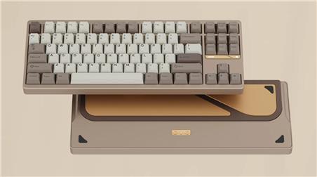 QwertyKeys Tri-Mode 80% CNC Aluminum Anodized Sandgold Keyboard