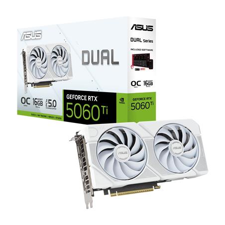 ASUS Dual GeForce RTX 5060 Ti 16GB White OC GDDR7 Double Fans