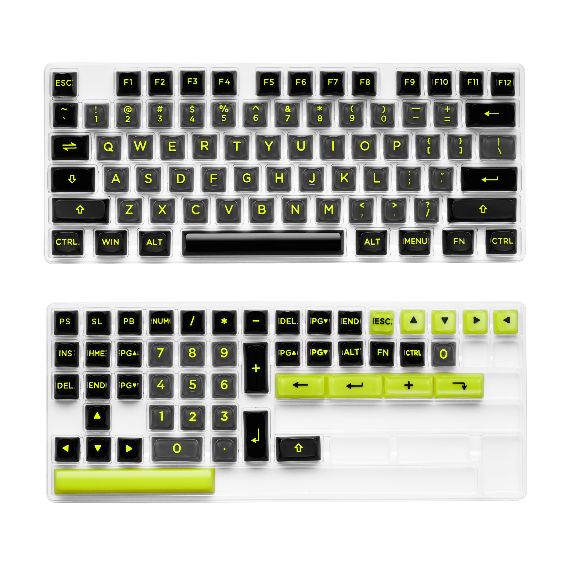 Capuchons de touches ONEOFZERO 3D en polycarbonate - Rewind acide