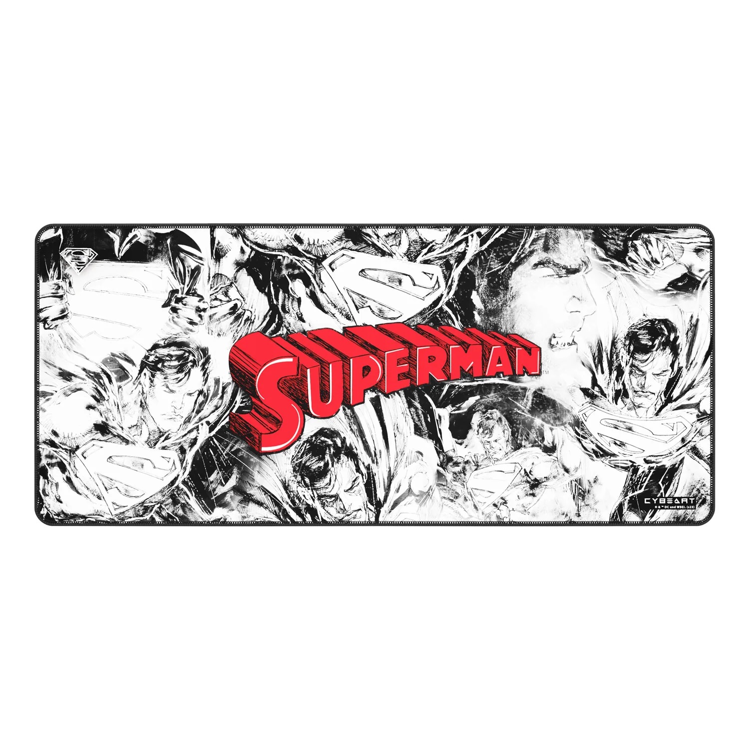 CYBEART Superman Jim Lee Edition Gaming Desk Mat (XXL - 900x400x4mm)