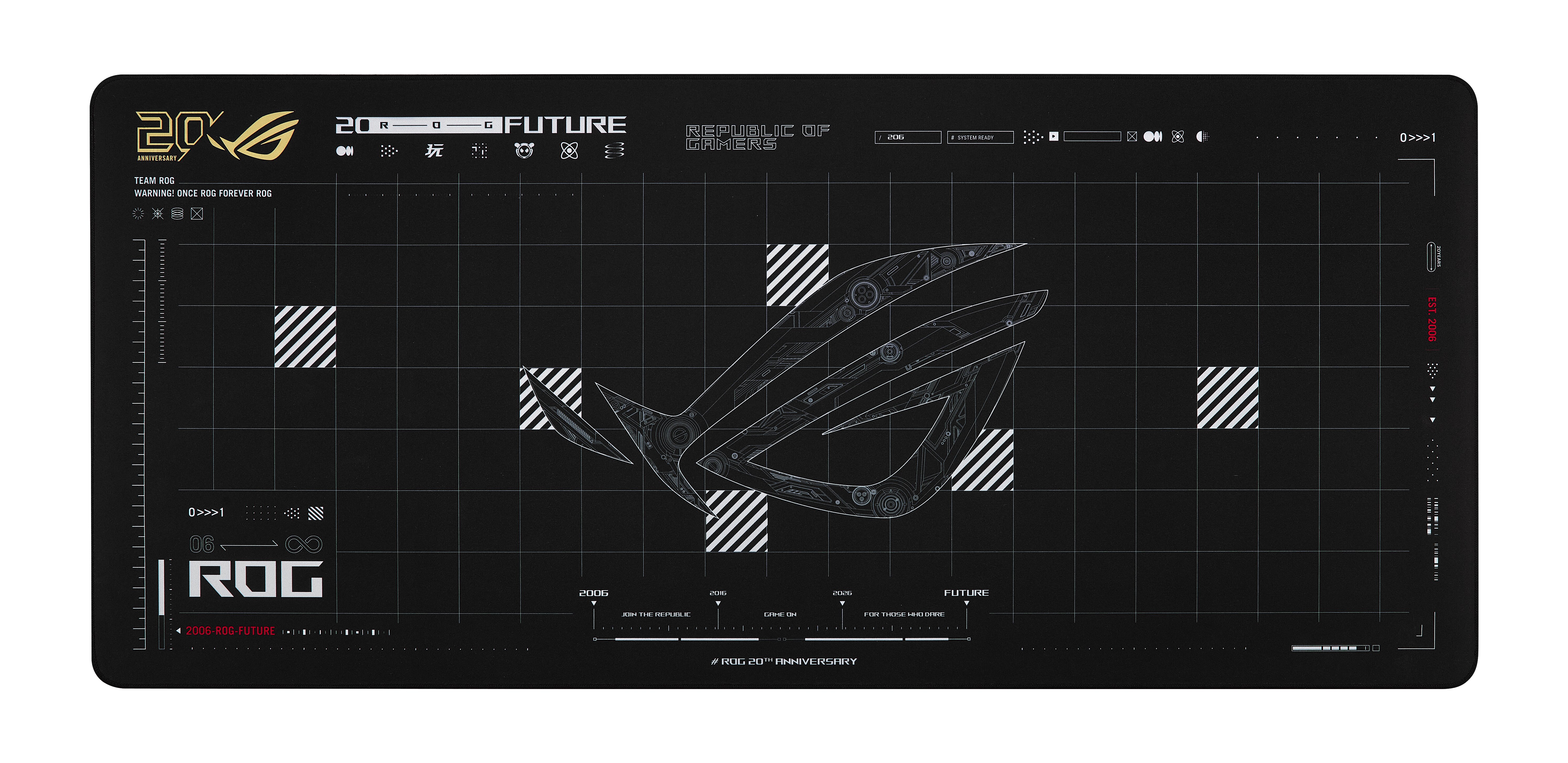 ASUS NC25 ROG Scabbard II XXL Mouse Pads - 20th Anniversary