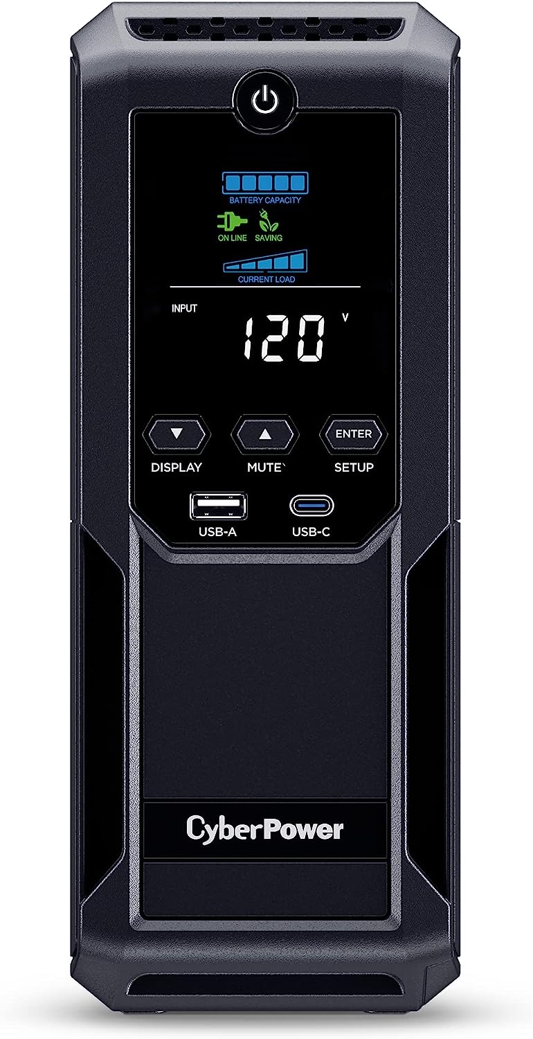 CYBERPOWER CP1350AVRLCD3 Intelligent LCD UPS System, 1350VA/815W, 12 O(Open Box)