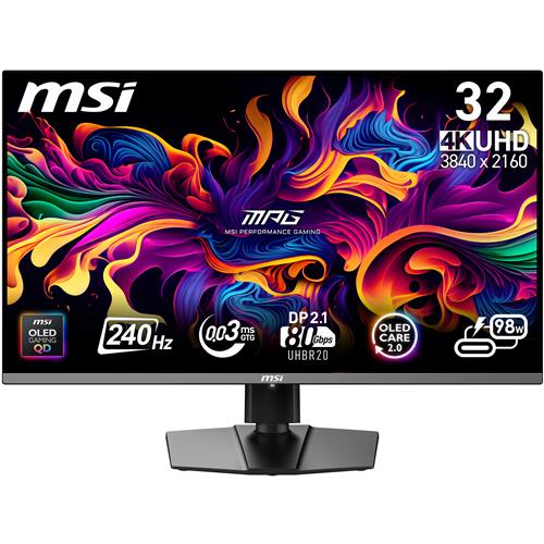 MSI 32" 16:9 UHD, 240Hz 0.03ms Monitor, DP2.1a, AI