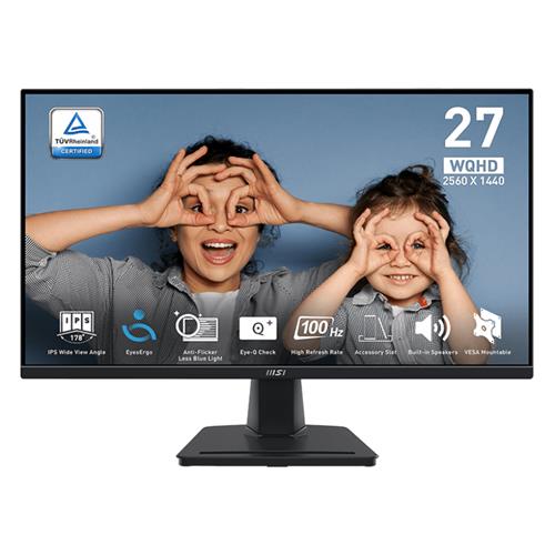MSI Pro 27" WQHD 2560x1440 IPS 100Hz 1ms (MPRT) Monitor