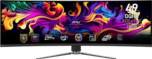 MSI MPG QD-OLED 49" 32:9 DQHD, 144Hz 0.03ms Curved Monitor, AI