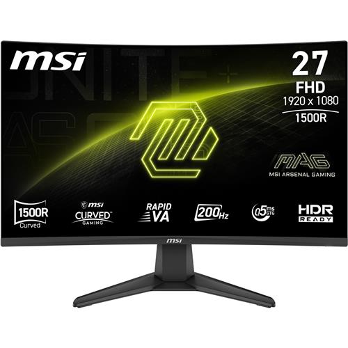 MSI 27" FHD Rapid VA Curved 200Hz 0.5ms Gaming Monitor