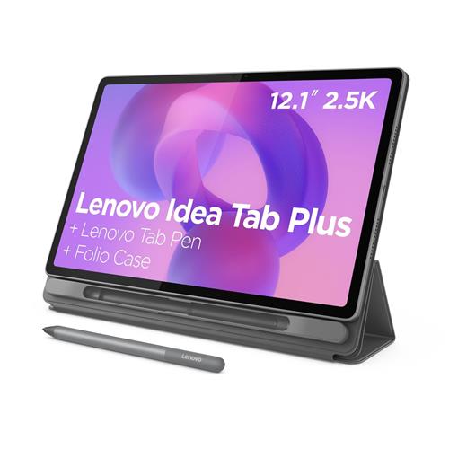 Lenovo Idea Tab Plus 12.1" Tablet with Folio & Pen, 8GB 128GB, Gray