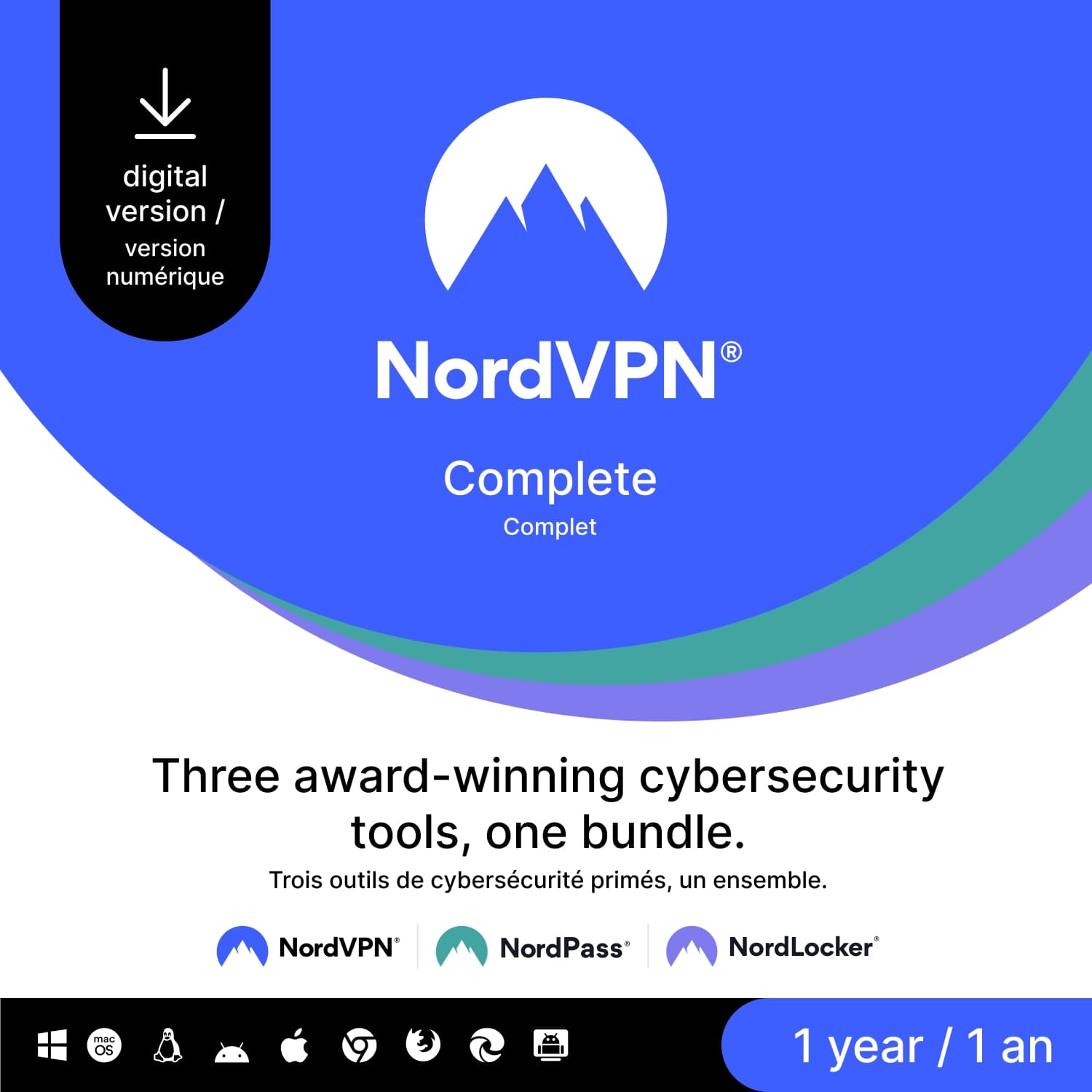 NordVPN Complete -  1-Year Cybersecurity Package for 6 devices [Digital Code]