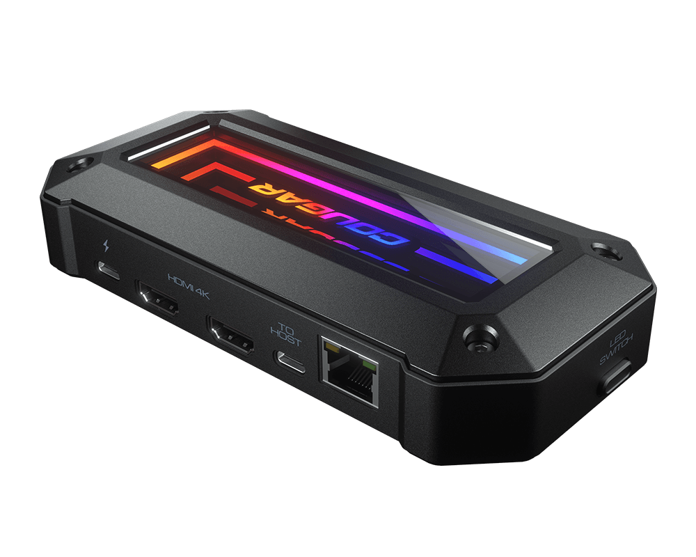 Cougar 10-in-1 Dual Display RGB USB-C 100W PD Docking Station(Open Box)