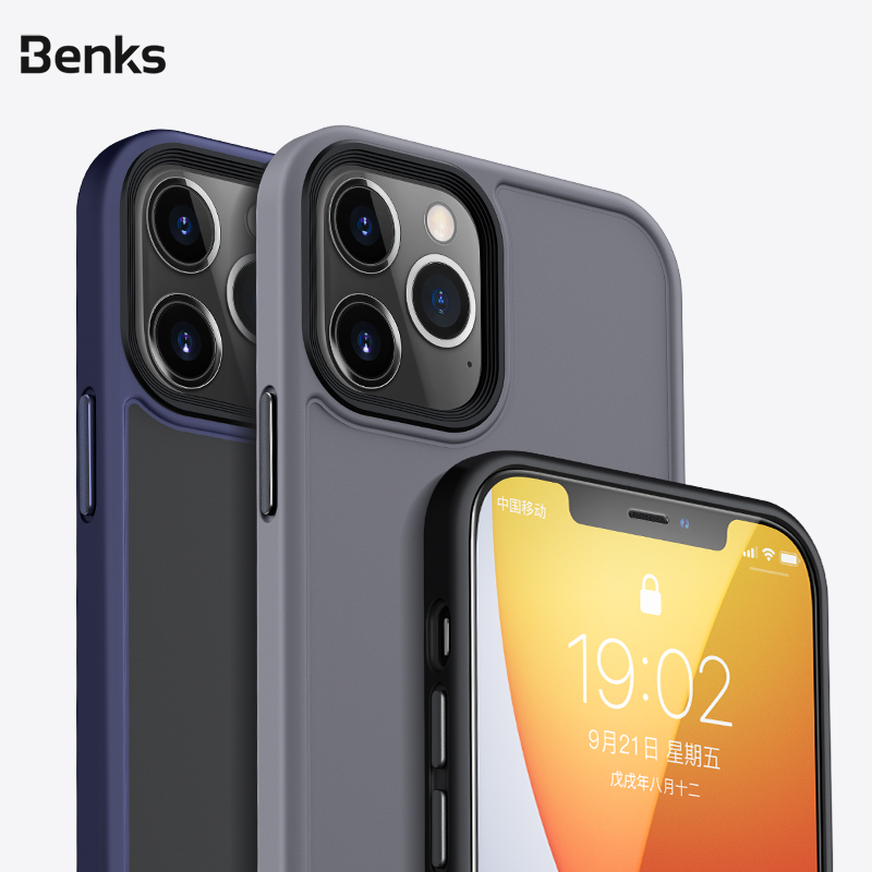 Benks Hybrid PC+TPU case for iPhone 12 pro max  6.7" Grey