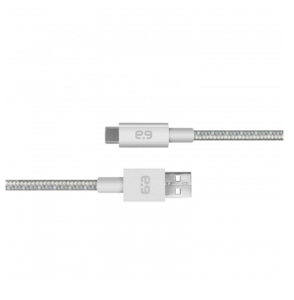 PUREGEAR USB-C to USB-A Braided Cable - 4 ft. - Silver