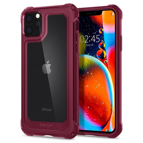 Étui SPIGEN Gauntlet pour iPhone 11 Pro - Rouge Fer
