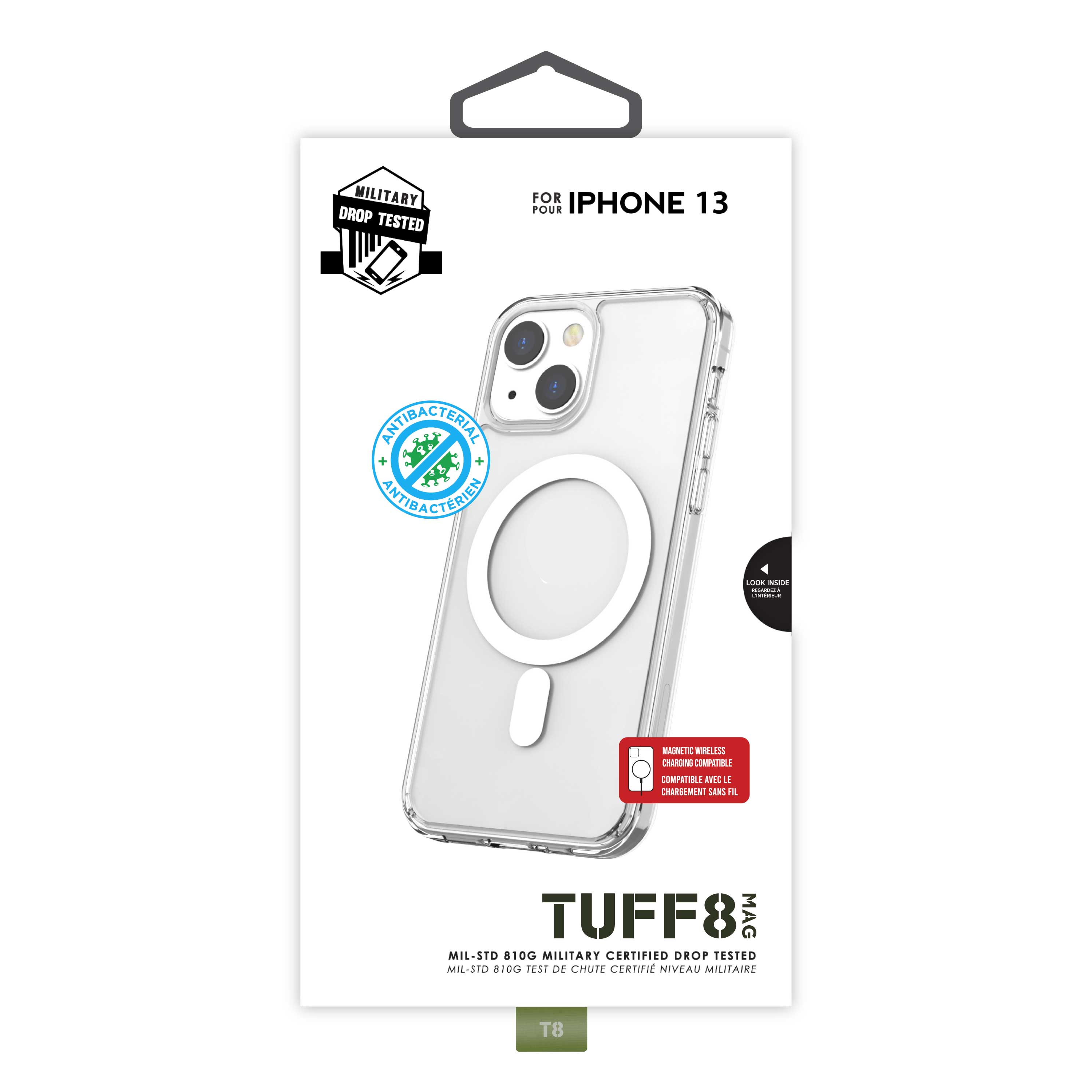 iPhone 13 - Étui robuste TUFF8 Mag (Transparent)