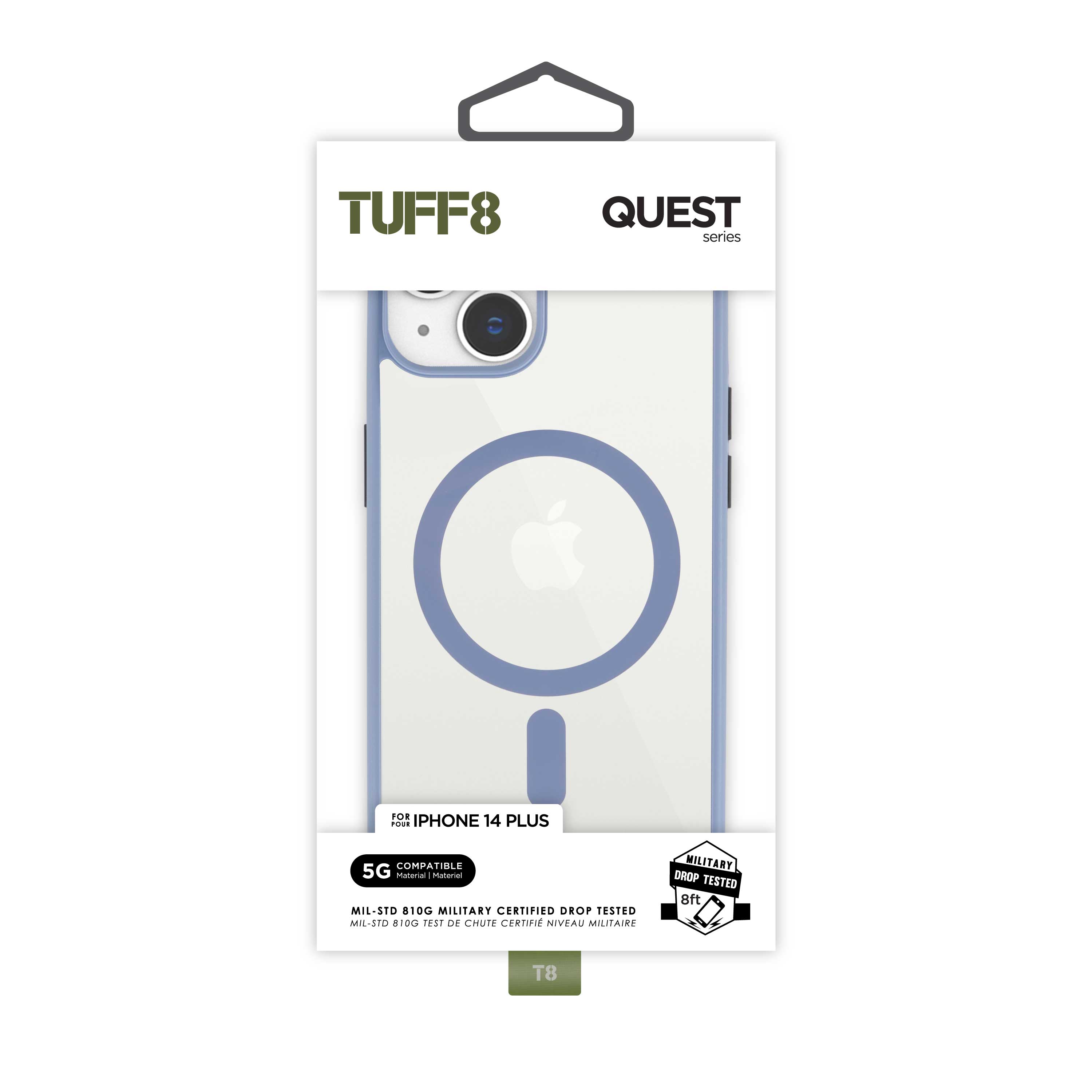 iPhone 14 Plus - TUFF8 Quest Rugged Case (Periwinkle)(Open Box)