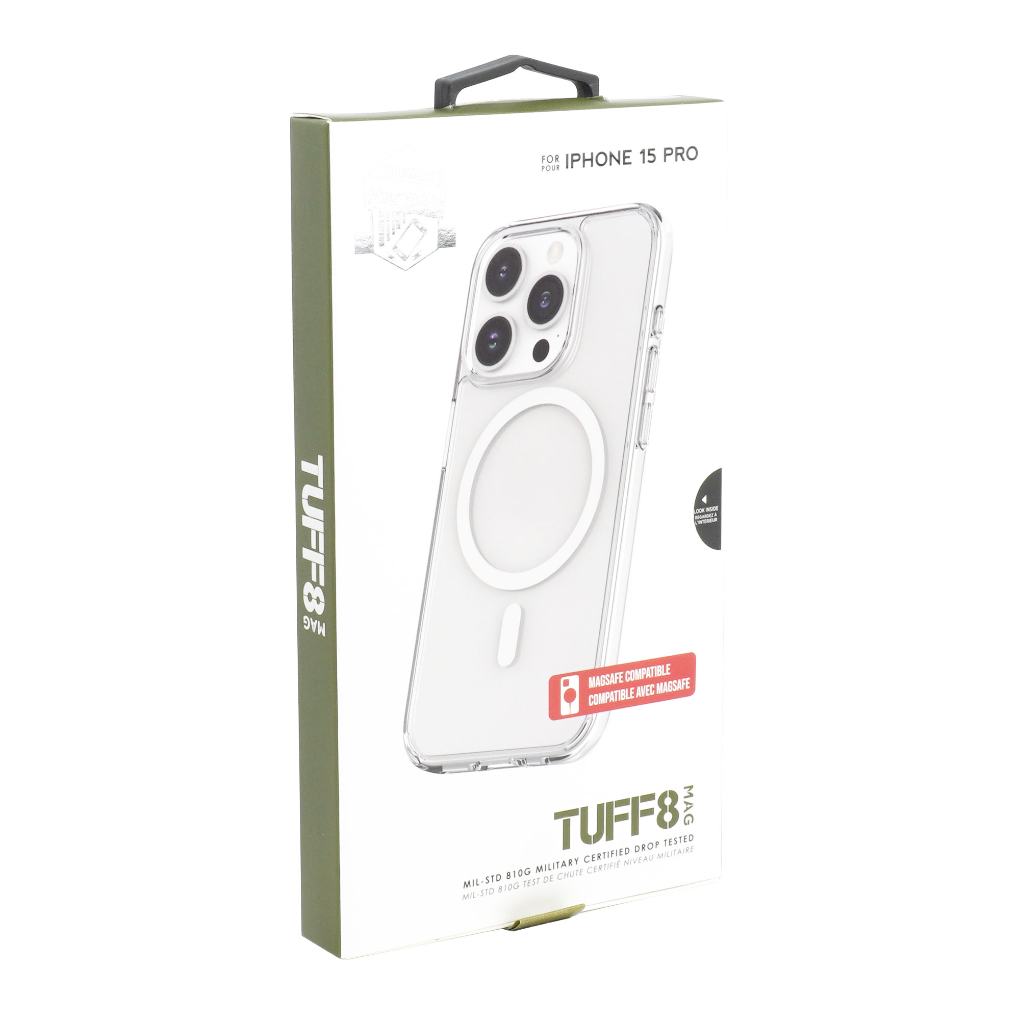 iPhone 15 Pro - TUFF8 Mag Rugged Back Case (Clear)(Open Box)