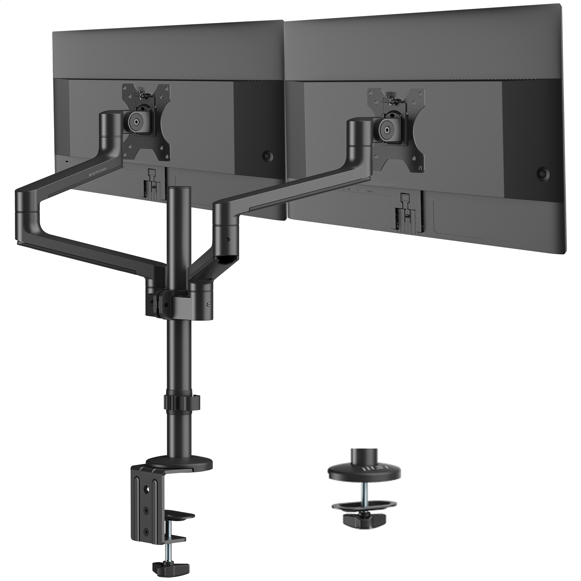 MSI PRO MT81D - Premium Aluminum Dual Monitor Stand Arms